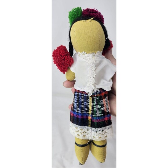 Vintage Lot Of 3 Handmade Guatamelan Worry Dolls 7"-10" Folk art - Picture 3 of 10